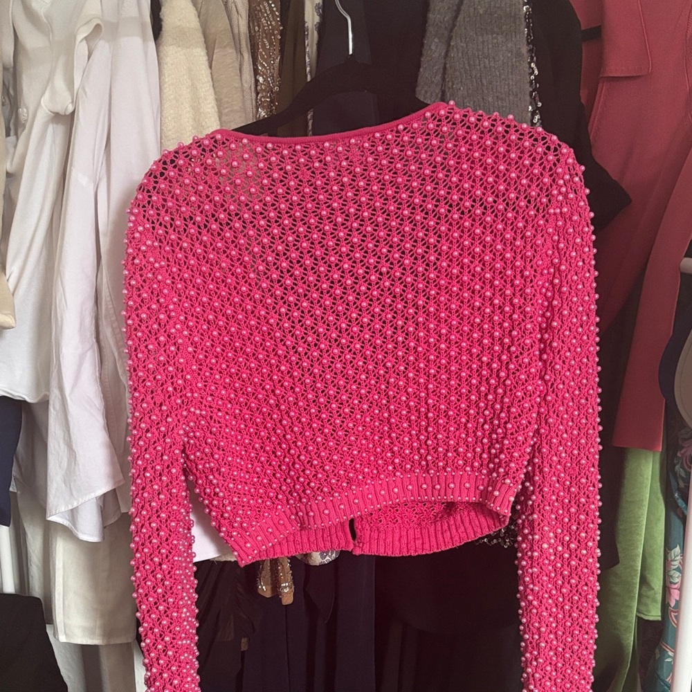 Retrofete Pink Beaded Sweatshirt
